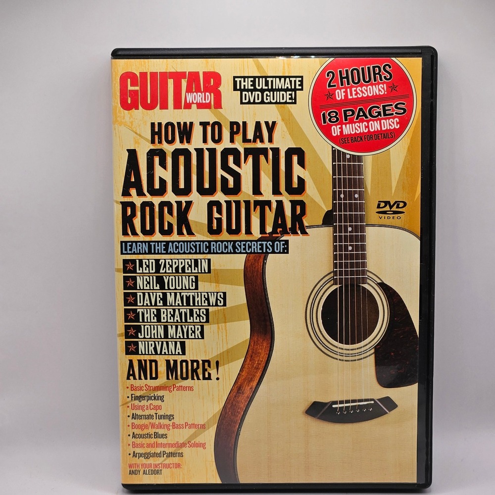 Guitar World How To Play Acoustic Rock Guitar DVD Andy Aledort Lessons 31969